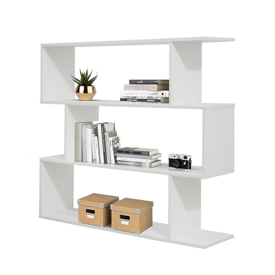 WeHome - libreria verticale da parete 6 ripiani libreria salvaspazio design  moderno 80 x 192 x 25 cm struttura in legno melaminico spessore 15 mm pann