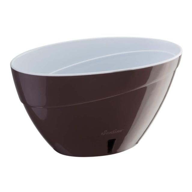 Santino Fioriera Orchidea D 15cm Vaso Autoinnaffiante Con Sistema Stoppino e Indicatore Del Livello Dell'acqua Per Interni ( 15cm - 2L - Blu