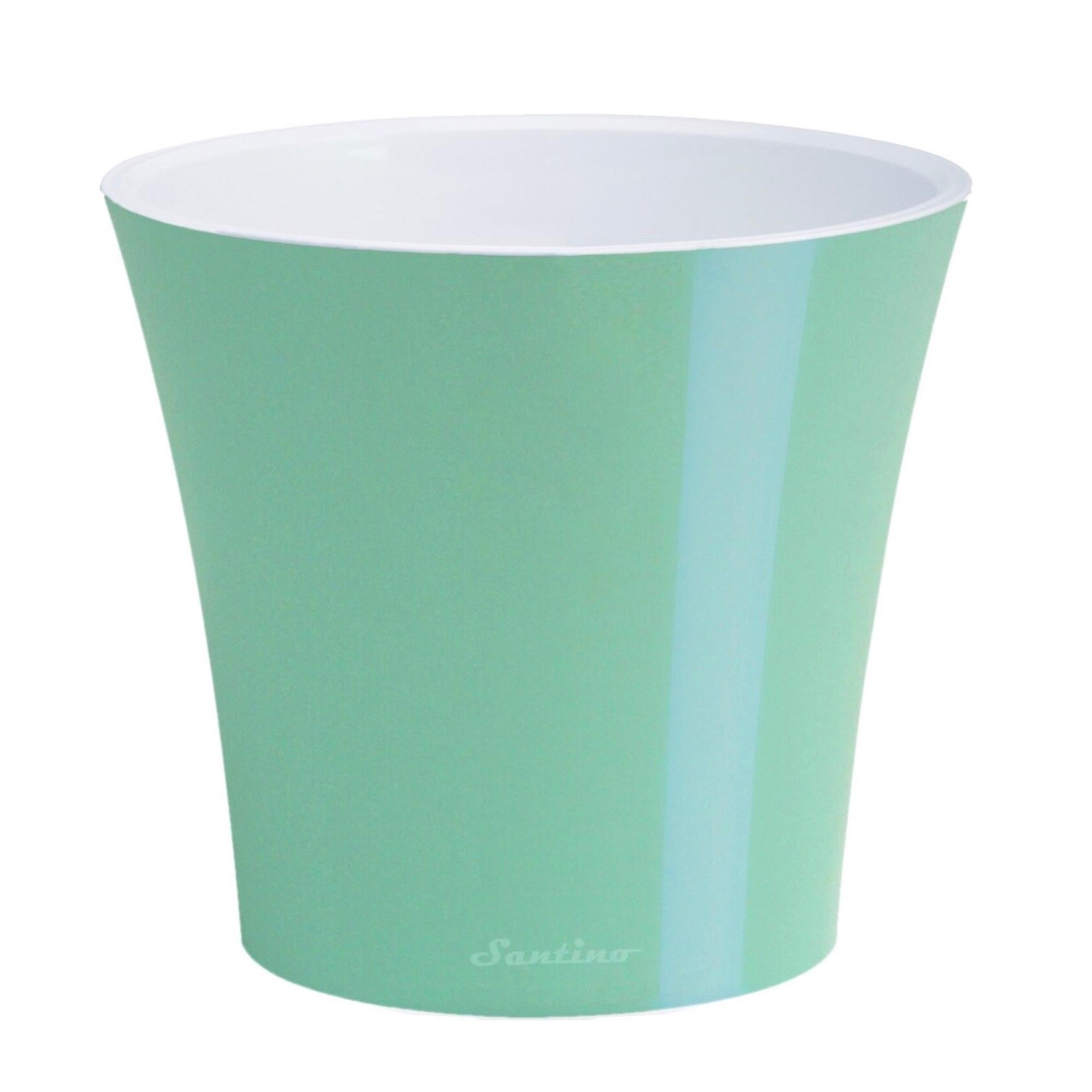 Weedness Vaso da fiori rotondo da 19 litri 32 x 30 cm nero per interni ed esterni - Vaso per