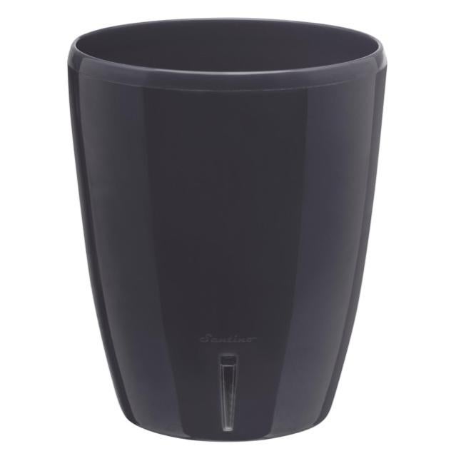 Pot En Plastique Rond Effet Granit 40 Cm Bleu - Pot De Fleurs - Bac