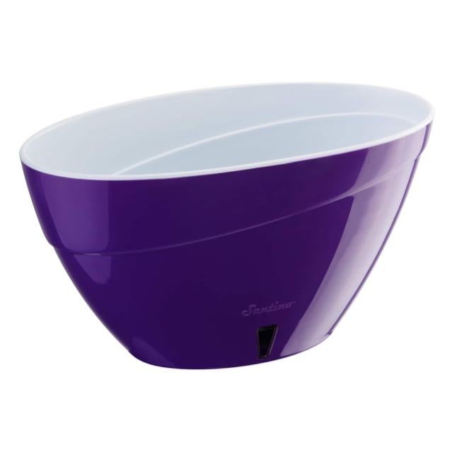 Santino Set-Di-4 Vasi Per Orchidee D 15 cm Vaso Autoinnaffiante Con Sistema Stoppino Indicatore Del Livello Dell'acqua Per Interni ( 15cm - 2L - Antracite