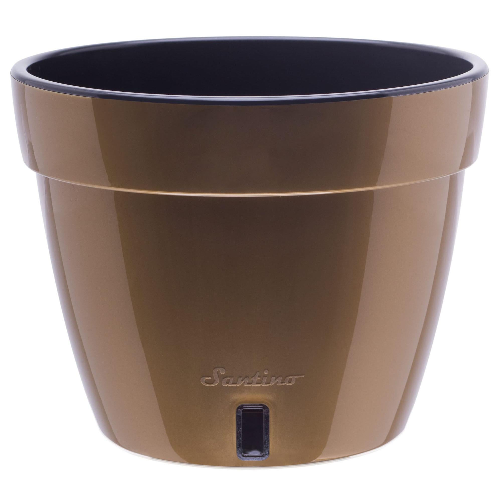 ASTI Vaso Autoirrigante Con Indicatore Di Livello Dell'acqua Per Uso Interno Di Santino Dimensioni 18 0l Colore Verde Nero 88852273