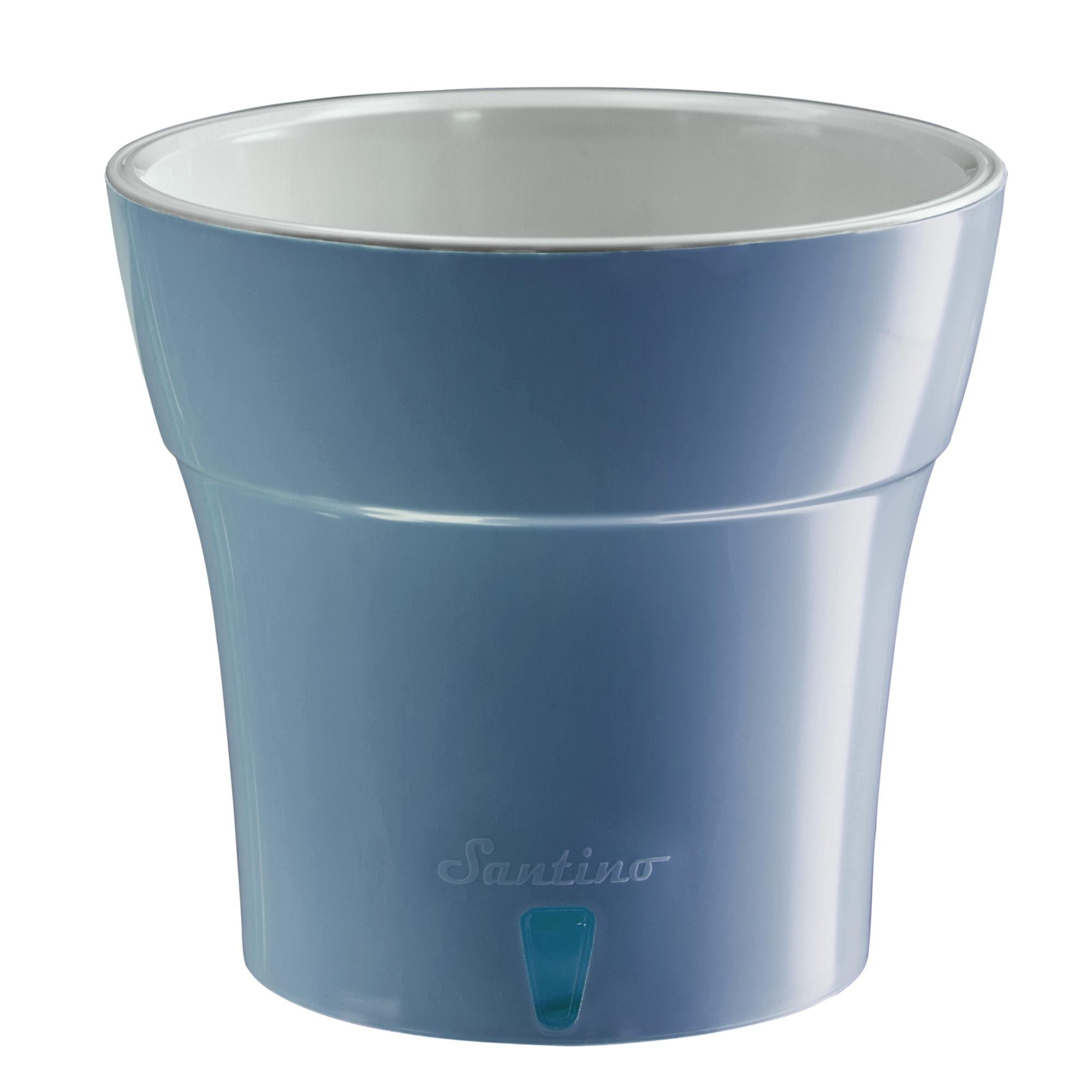 Set 3 Vasi Autoirriganti LATERN 12.5 Cm – Con Finestra Livello Acqua E Corda In Cotone, Colori Assortiti