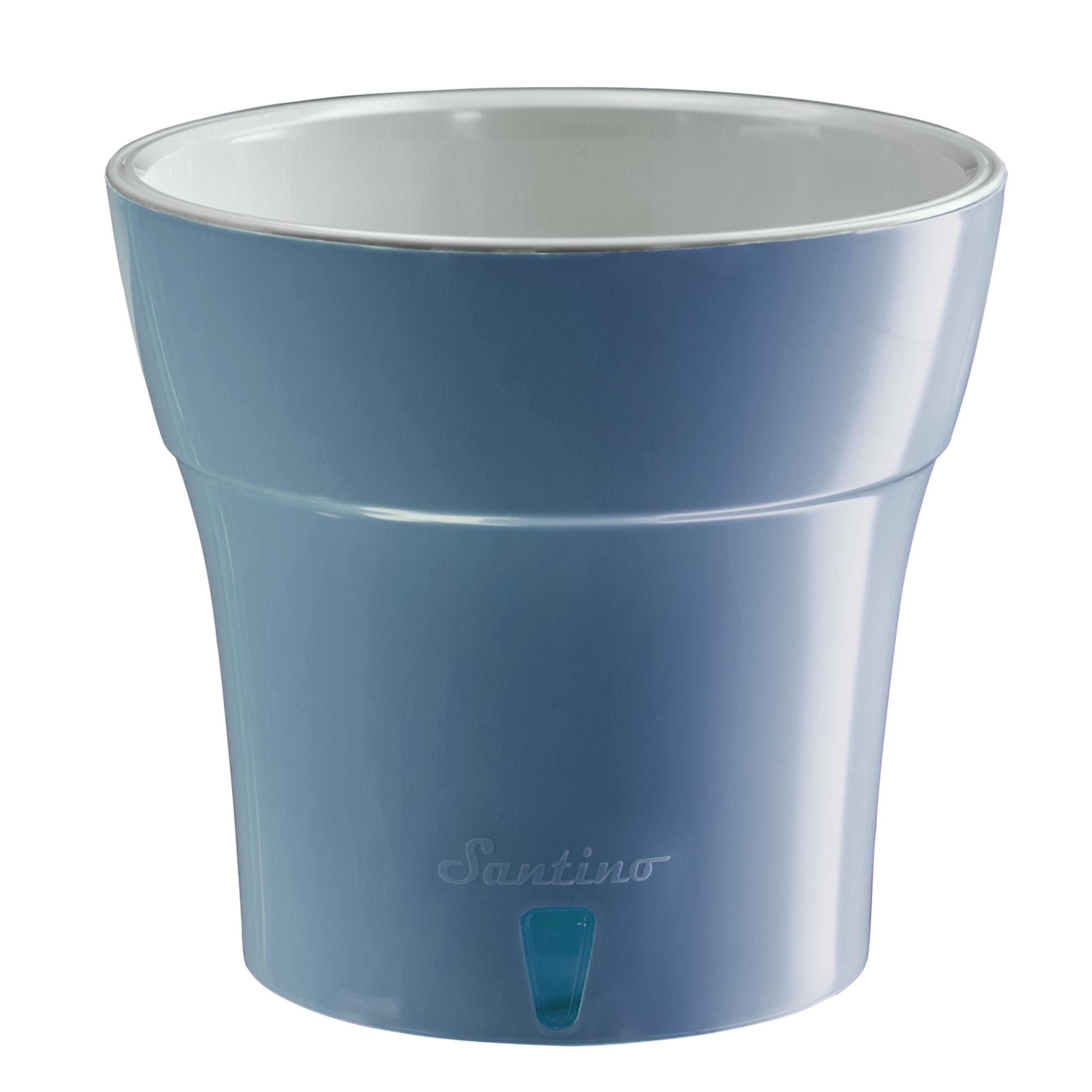 Set 3 Vasi Autoirriganti LATERN 12.5 Cm – Con Finestra Livello Acqua E Corda In Cotone, Colori Assortiti