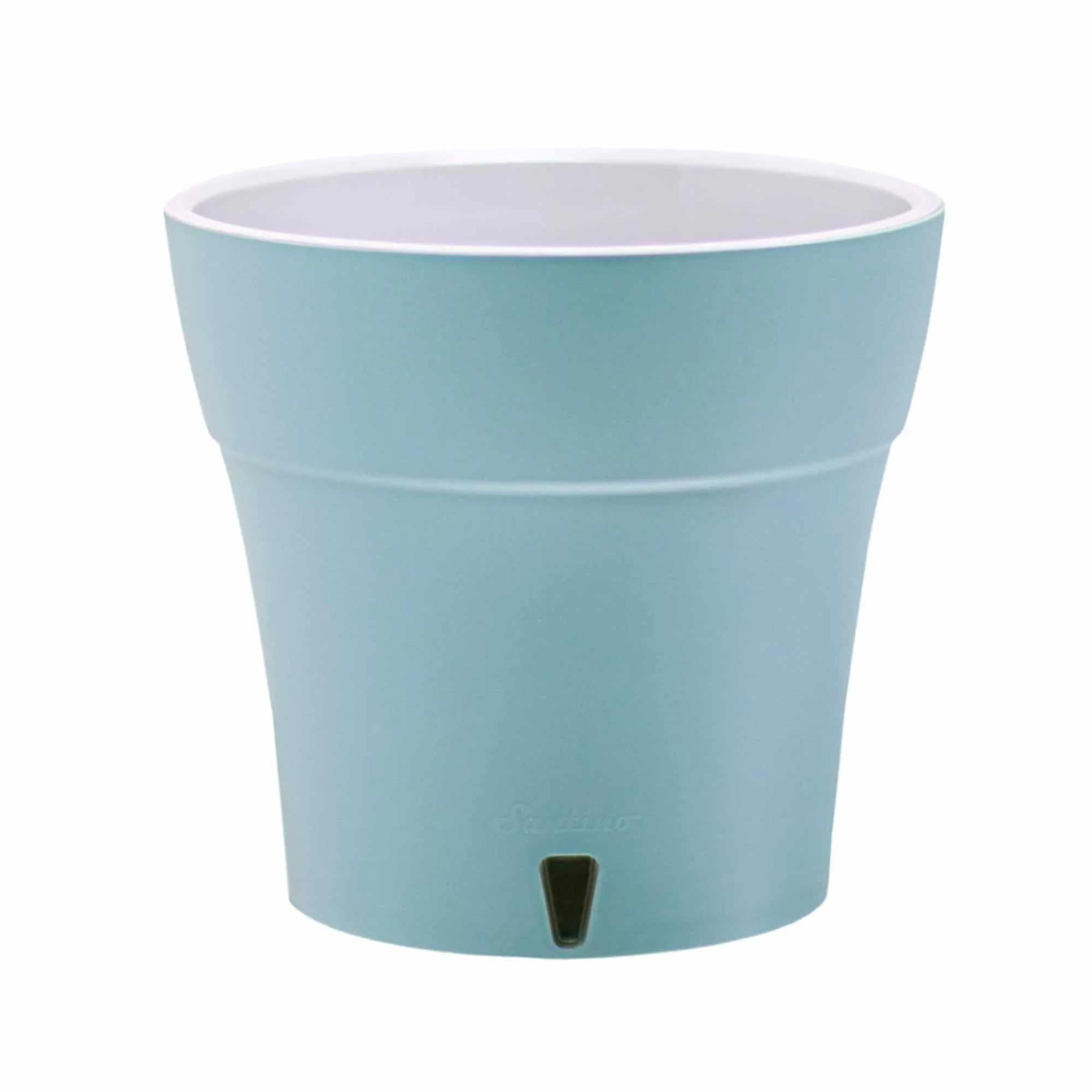 ASTI Vaso Autoirrigante Con Indicatore Di Livello Dell'acqua Per Uso Interno Di Santino Dimensioni 2 5l Colore Antracite Bianco 88851940
