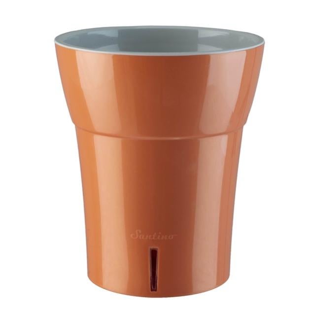 Vaso TYLE rotondo in resina 50 cm - arredo moderno giardino fioriera - Colore: Bianco