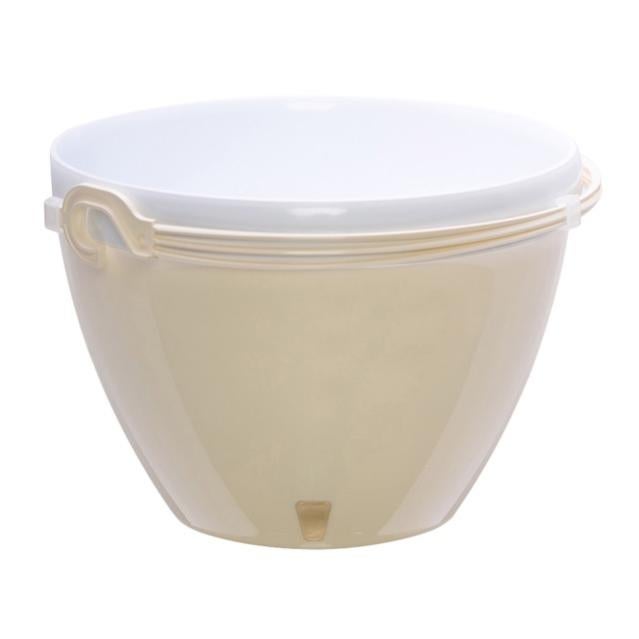 QUALY Oasis Hill QLX20001-WH - Vaso da fiori con sistema di auto-irrigazione, colore: Bianco, S