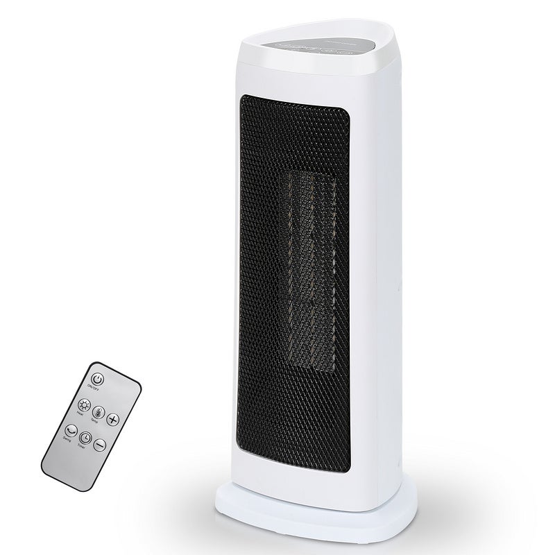 Plug Portable Radiateur Électrique Minuterie d'affichage numérique +  Télécommandes Contrôle Chauffage d'appoint à faible puissance Silencieux