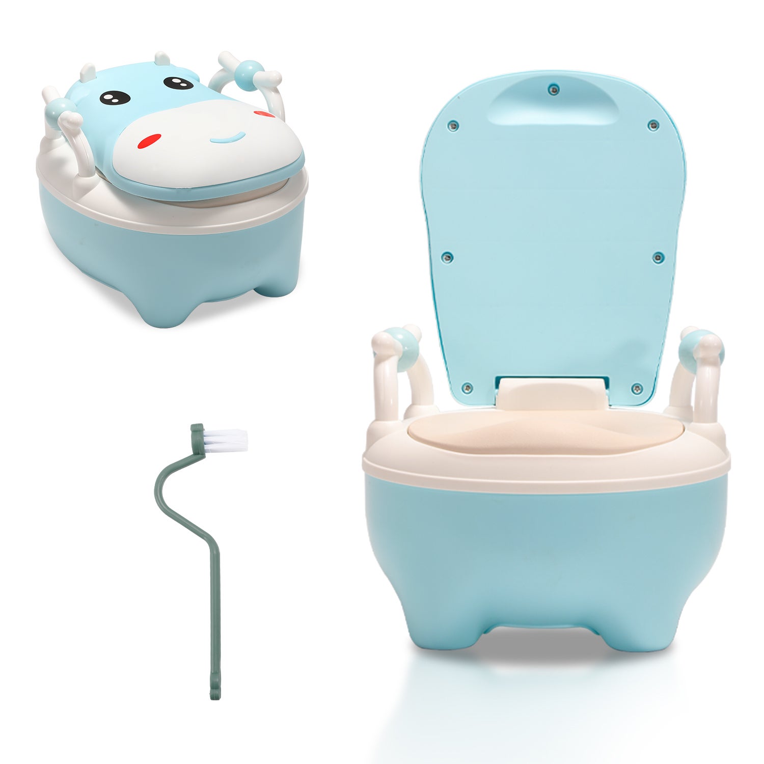 Pot d'apprentissage toilettes bébé polypropylène bleu 29.5x23.5x18cm -  Centrakor