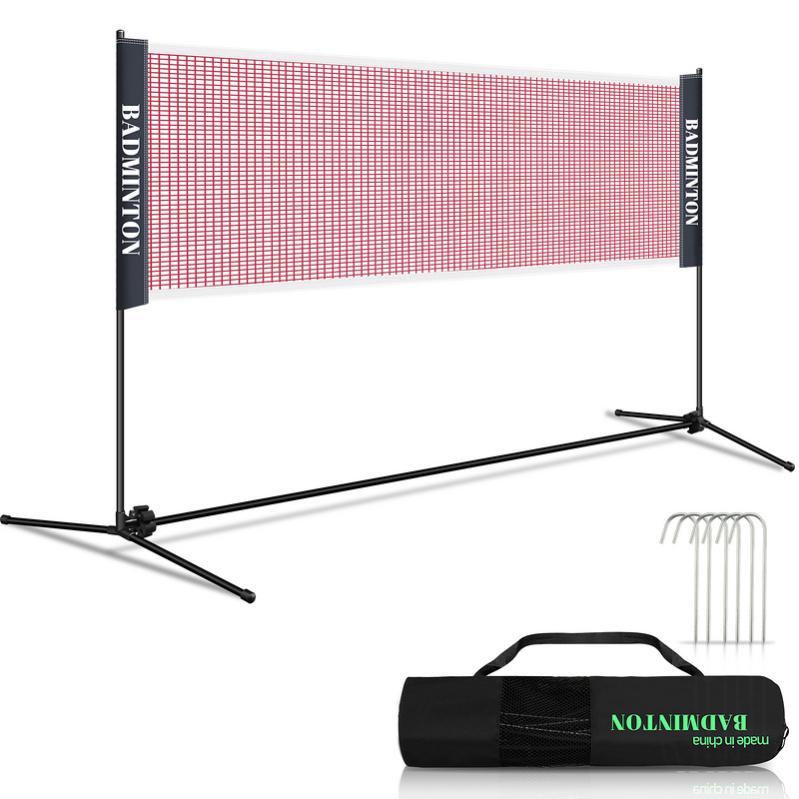Ikodm Filet De Badminton Réglable En Hauteur Filet De Tennis Filet De