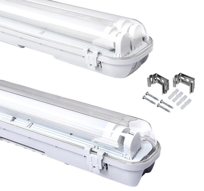 Antenlicht lampes LED résistantes à l'humidité 10pcs 60cm blanc froid 5000K 18W 1980lumens Plafonnier d'atelier étanche IP65 pour bureaux Garage cave Noir Antenlicht lampes LED résistantes à l'humidité 10pcs 60cm blanc froid 5000K 18W 1980lumens Plafonnier d'atelier étanche IP65 pour bureaux Garage cave Noir