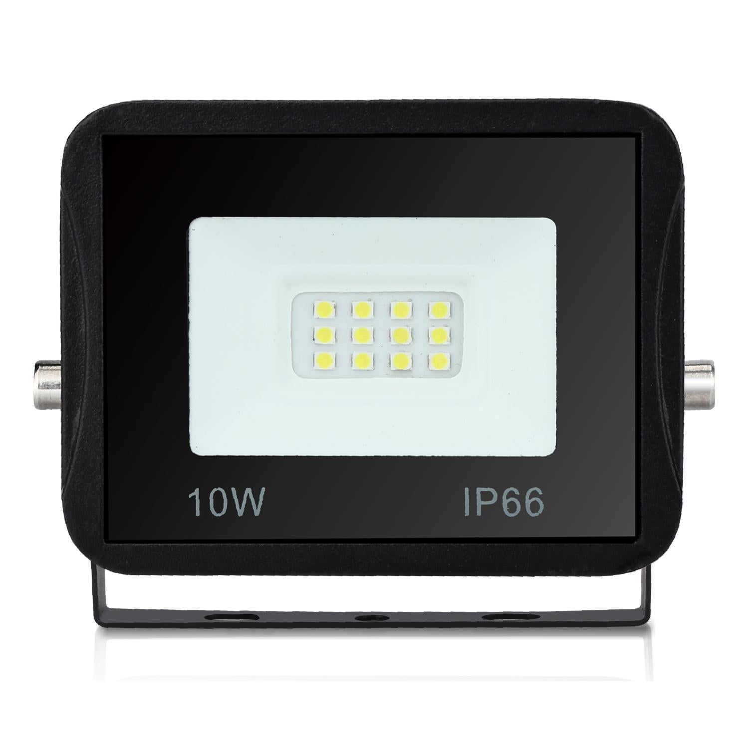 Lot 2 Projecteurs LED Extérieur 10W 1000LM Avec Détecteur Mouvement - 6000K IP66 RIGIDON
