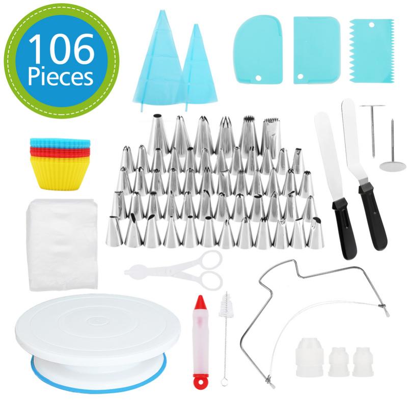 Kit Pâtisserie Professionnel 42 Pièces - 30 Douilles Acier Inoxydable + Poches Pour Gâteaux Cupcakes