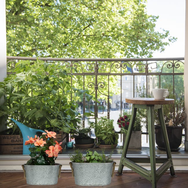 Relaxdays Jardinières en lot de 2, bac à plantes, pour balcon