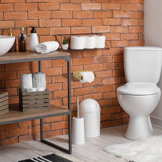 Porta rotolo carta igienica da muro/parete in acciaio inox bagno-wc-toilette