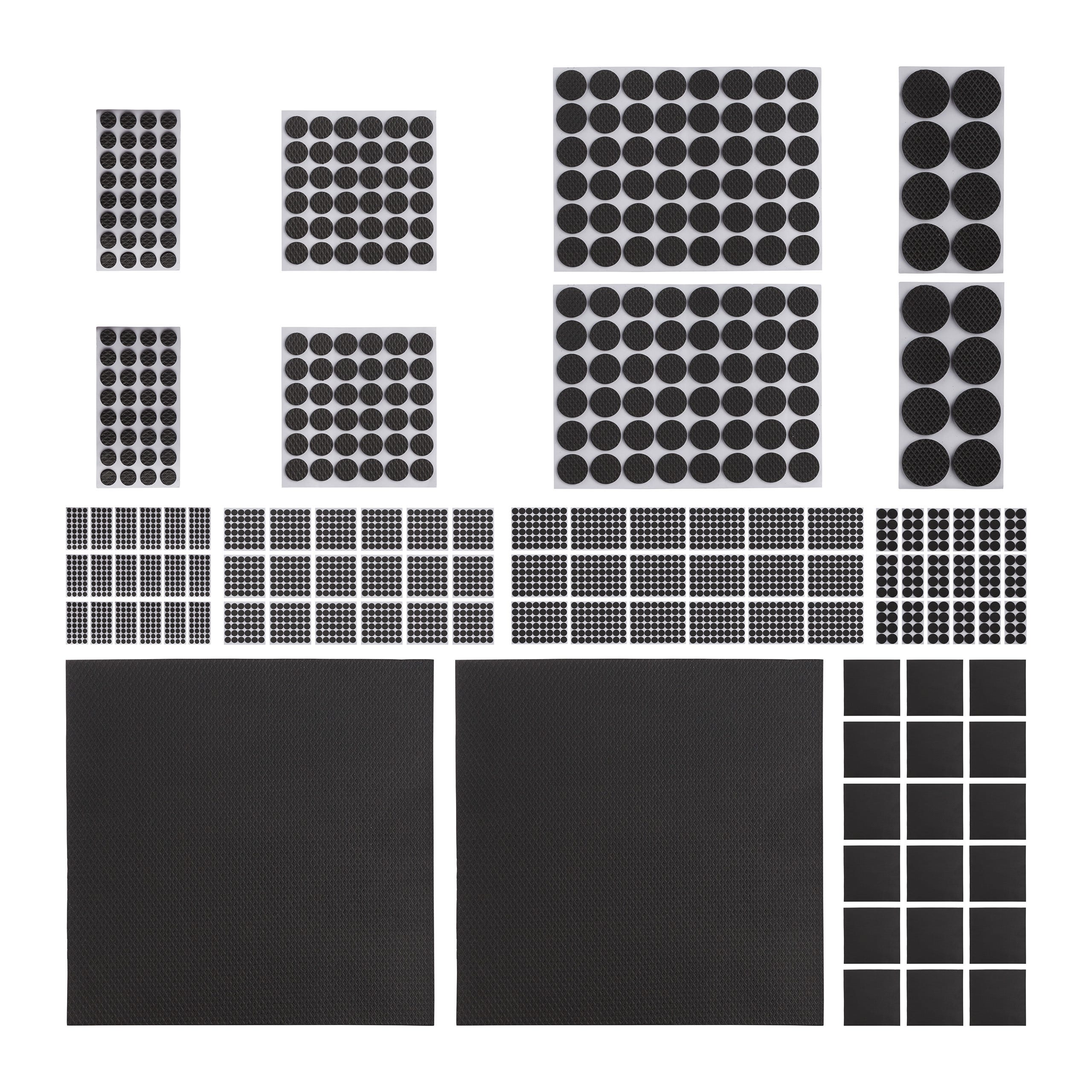 Patins en feutre, 160 pièces patins pour meubles (carrés et ronds), noirs, patins  pour