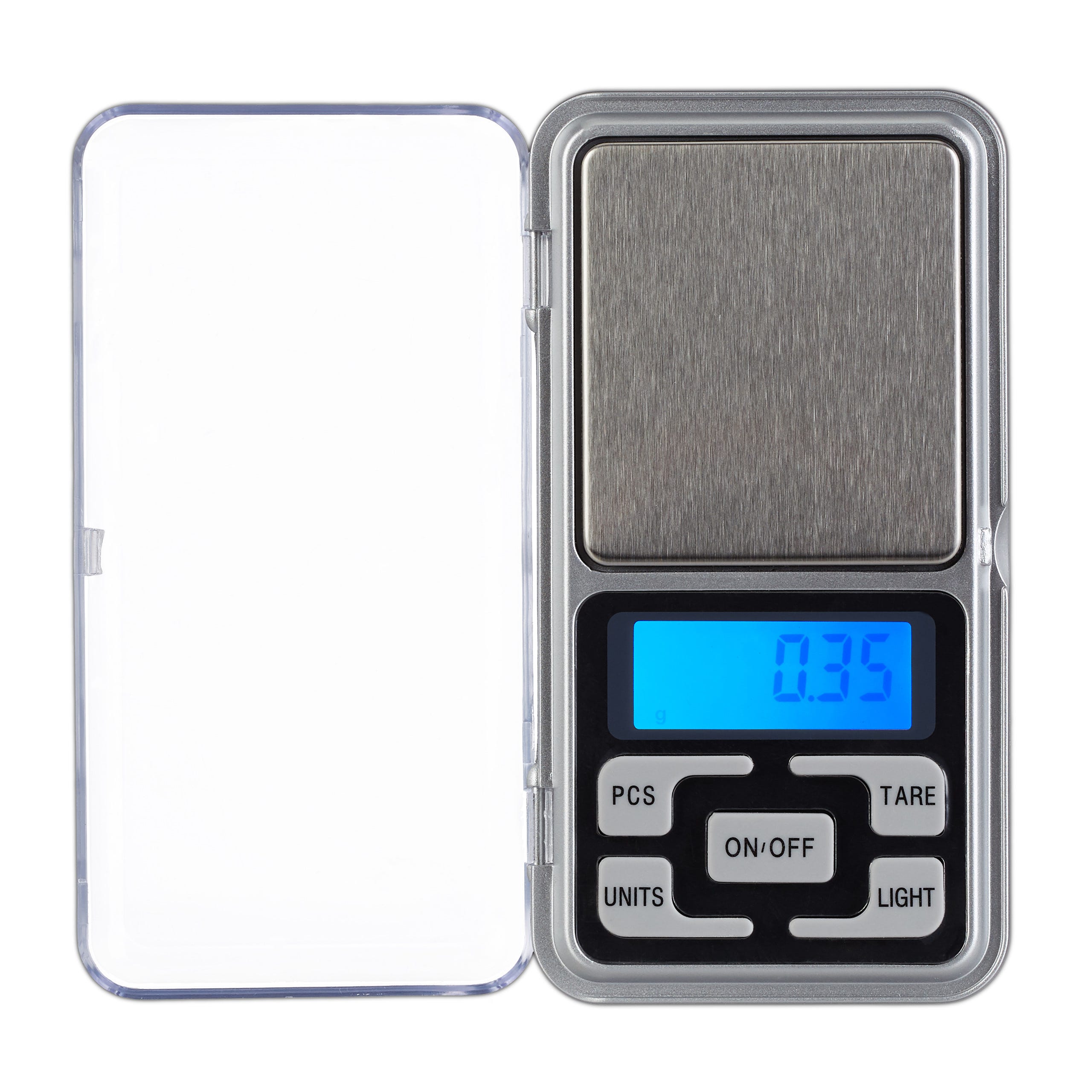 Relaxdays Balance de précision portable, Microbalance de poche, Mini, Bijoux,  Or, jusqu'à 200 g, Graduée 0,01 g, Argenté