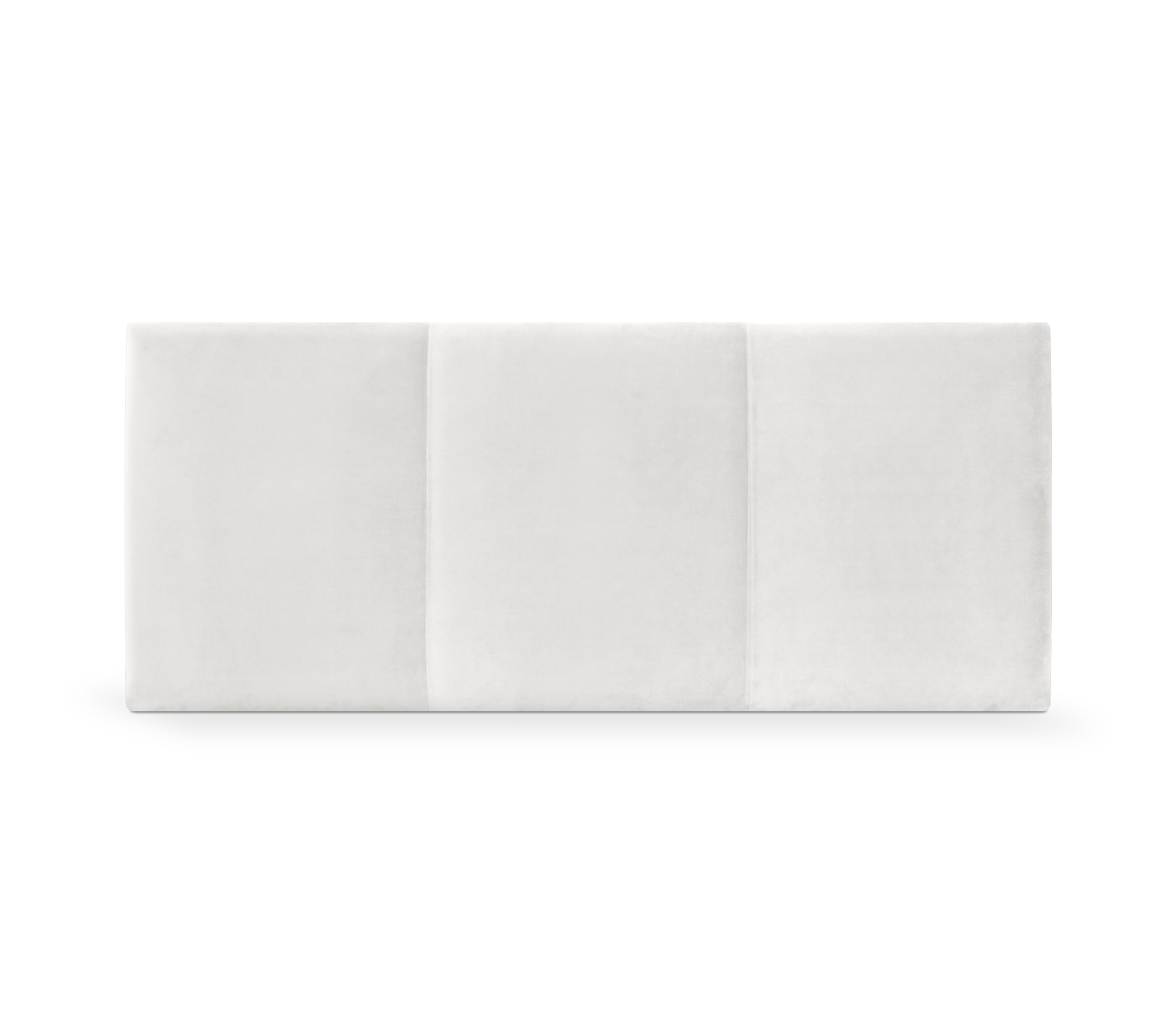 Dhome cabecero de terciopelo liso con tres paneles 110x50cm camas 105 - blanco visón