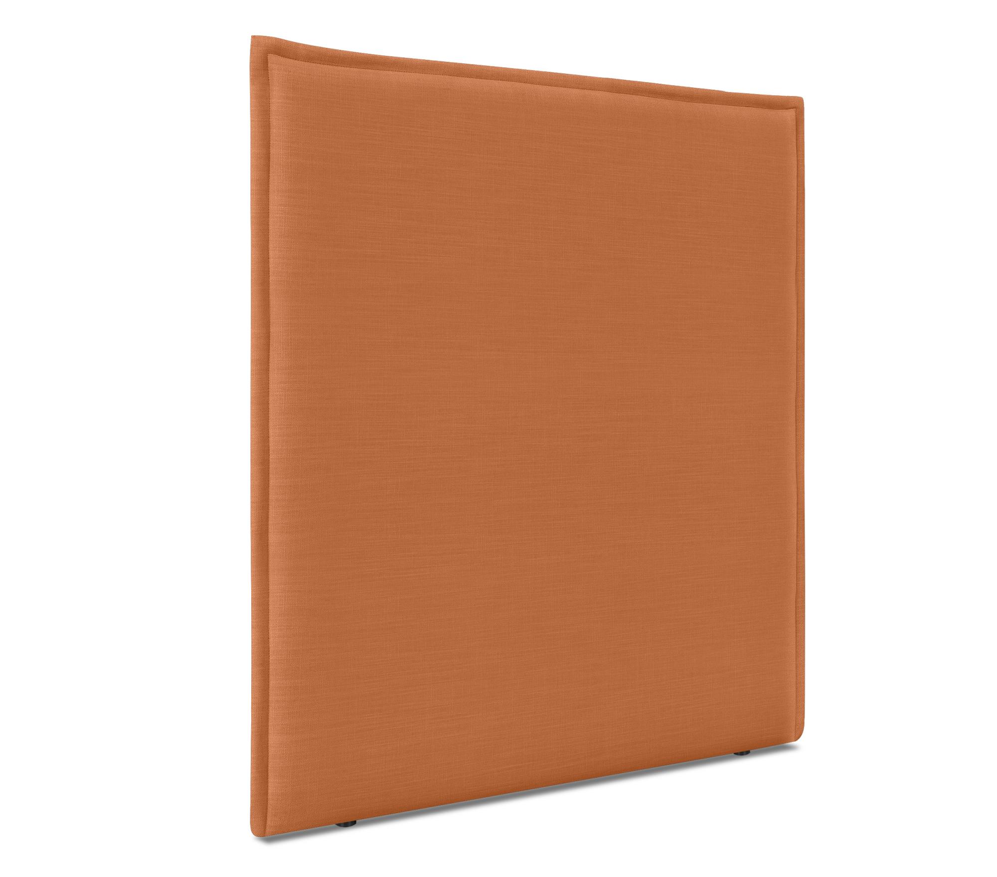 Dhome cabecero de lino natural liso con ribete hasta el suelo 110x120cm camas 105 - naranja