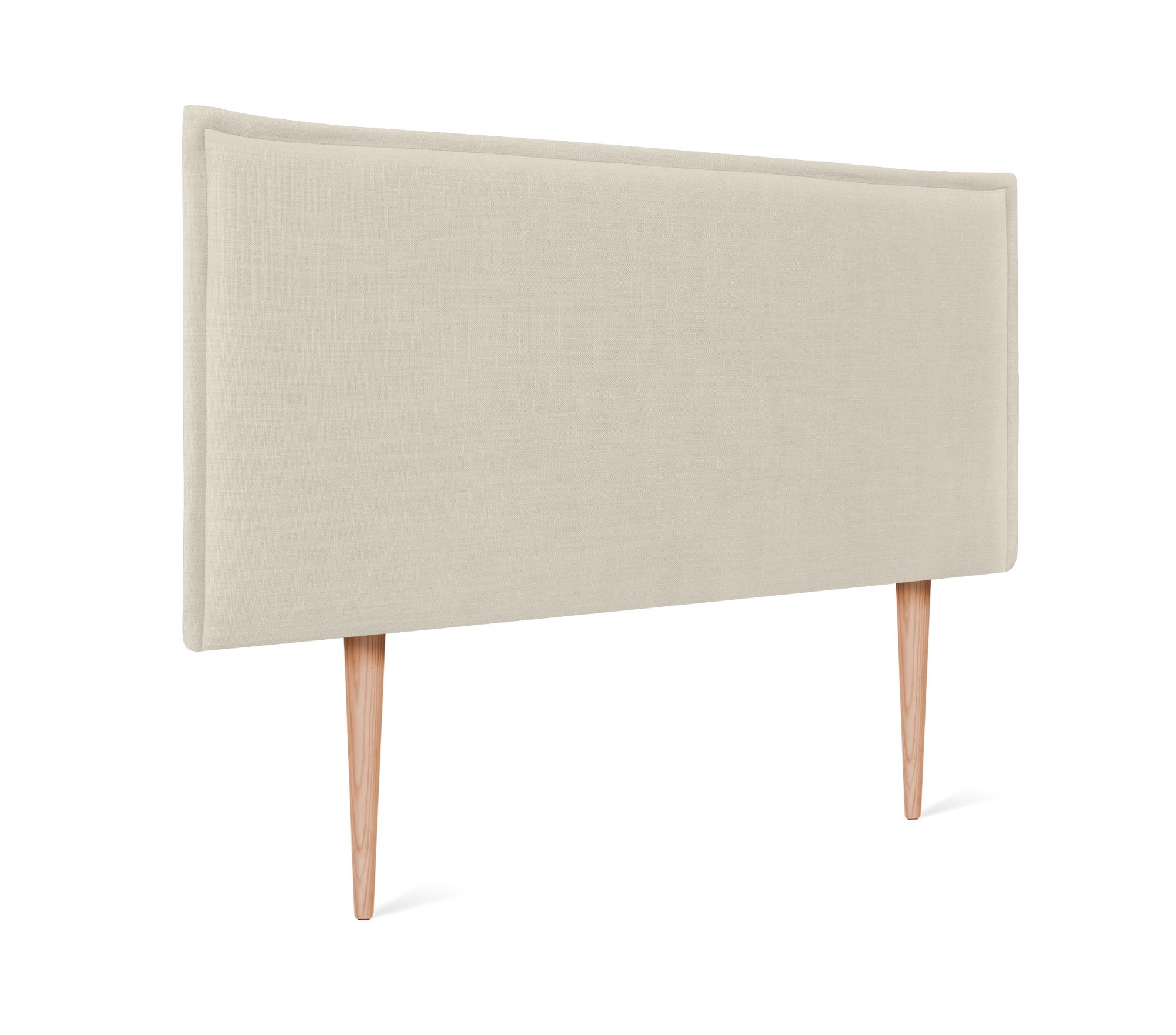 Dhome cabecero de lino natural liso con ribete 80x105cm con patas camas 70/80/90 - beige