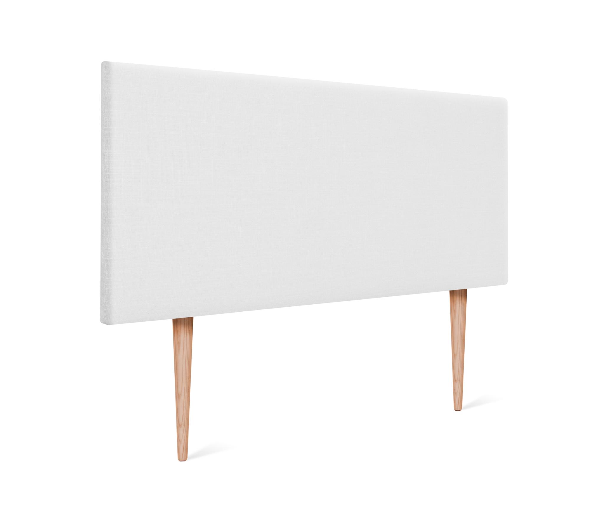 Dhome cabecero de lino natural liso 95x105cm con patas camas 90 - blanco