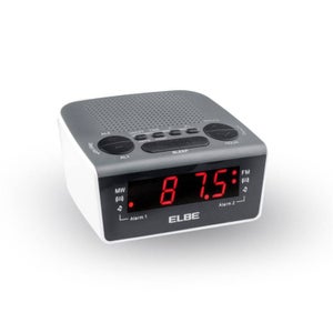Hama, Reloj digital con radio (radio despertador digital, iluminación LED,  función reloj, fecha, temperatura y humedad, función alarma) Verde menta