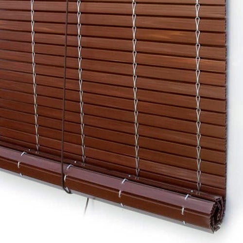 Persianas alicantinas pvc color nogal oscuro 66x300 - cortinadecor