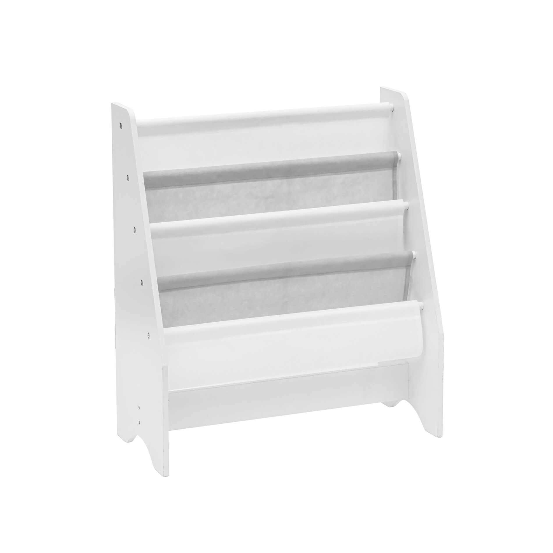 Rebecca Mobili Scaffale Per Bambini Libreria Montessori Bianco MDF TNT con  4 Ripiani