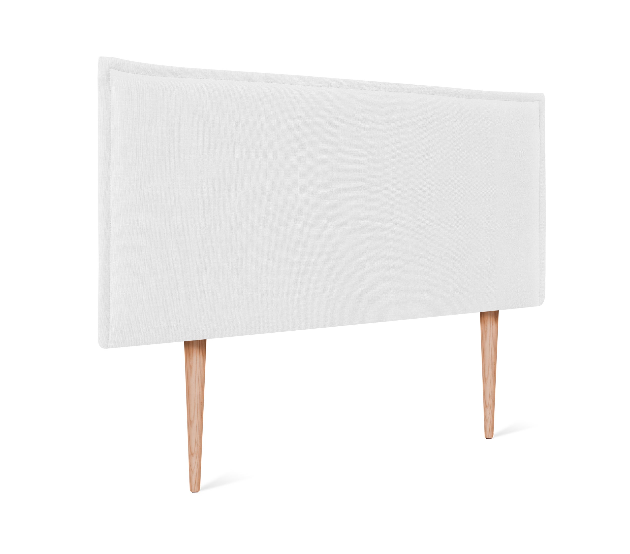 Dhome cabecero de lino natural liso con ribete 80x105cm con patas camas 70/80/90 - blanco