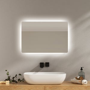 Acheter Miroir mural LED Super fin Rechargeable 40CM 20CM, lampe frontale,  ondulation de la main, capteur de mouvement, lumière miroir de salle de  bains pour le maquillage