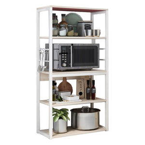 Scaffalatura Metallo, Mobiletto Cucina 6 Livelli, Scaffale Cucina  Salvaspazio, Scaffale da Cucina con Anta a Ribalta e Pannello Forato e  Ruote e 8