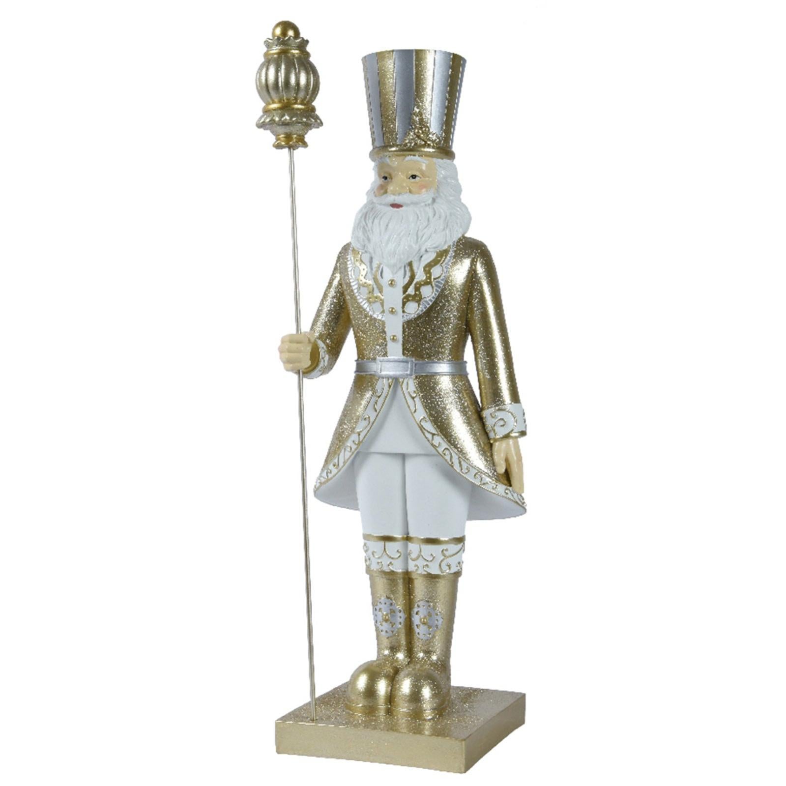 Babbo Natale che scia statuetta decorativa natalizia per presepe in re