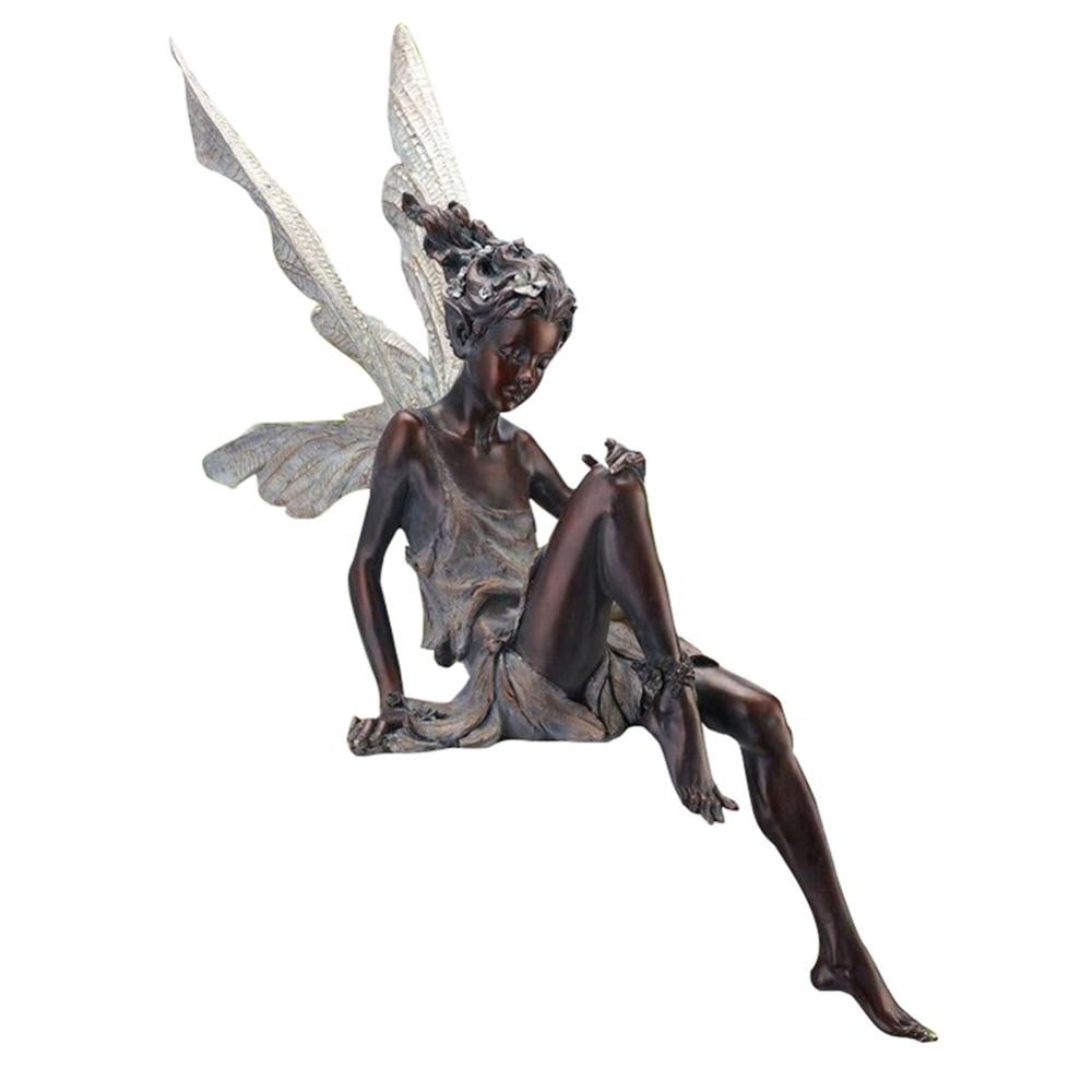 Statua di un angelo in lutto in marmo