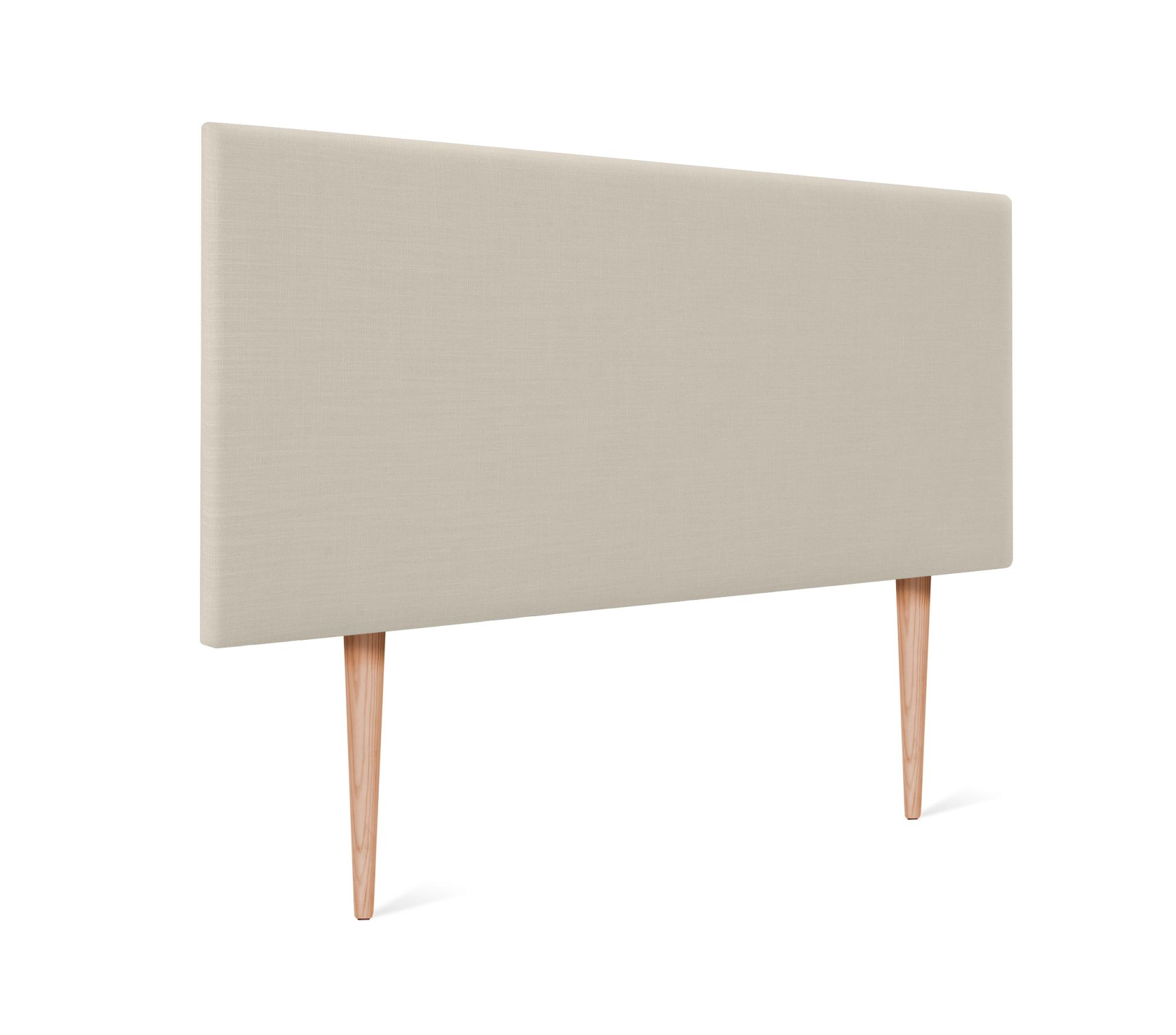 Dhome cabecero de lino natural liso 95x105cm con patas camas 90 - beige