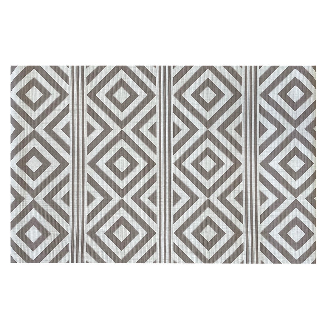 Acomoda textil – alfombra vinílica hidráulica para hogar y oficina. (rayas - rombos beige, 160x230 cm)