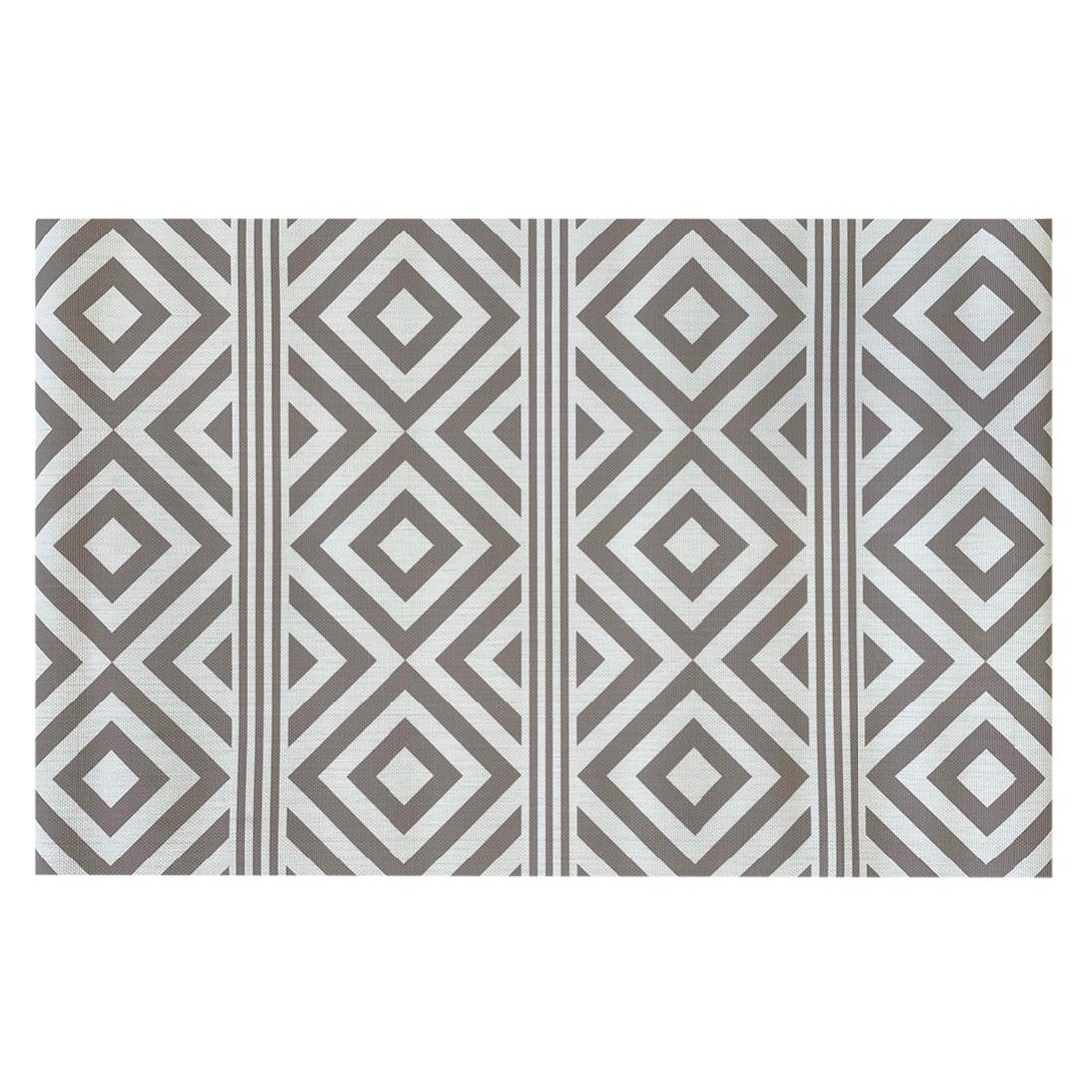 Acomoda textil – alfombra vinílica hidráulica para hogar y oficina. (rayas - rombos beige, 120x180 cm)