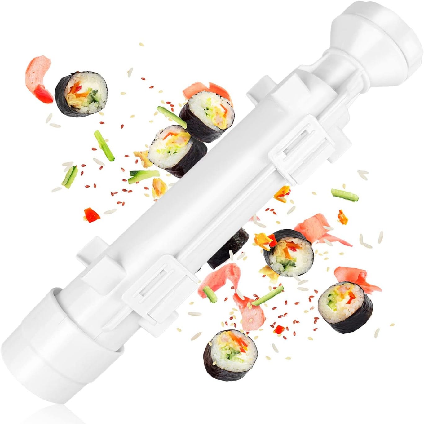 Machine a Sushi, Multifonction Appareil a Sushi, Réutilisable Sushi  Bazooka, Moule a Sushi Convient pour Cuisine Pique Nique Camping Restaurant