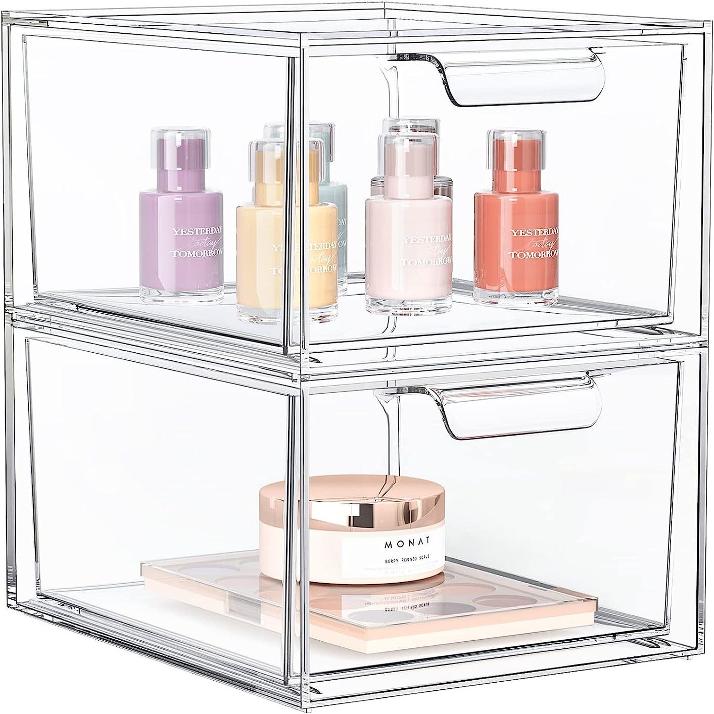 Boîte à tiroirs transparente - Rangement maquillage - ON RANGE TOUT