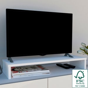 Soporte para TV/Elevador monitor cristal negro 100x30x13 cm