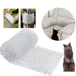 Tapis d'extérieur répulsif pour chats, tapis pour chat avec ceinture  épineuse à pointes, tapis en filet anti-chat, envoyez des clous en U  (400x28cm)
