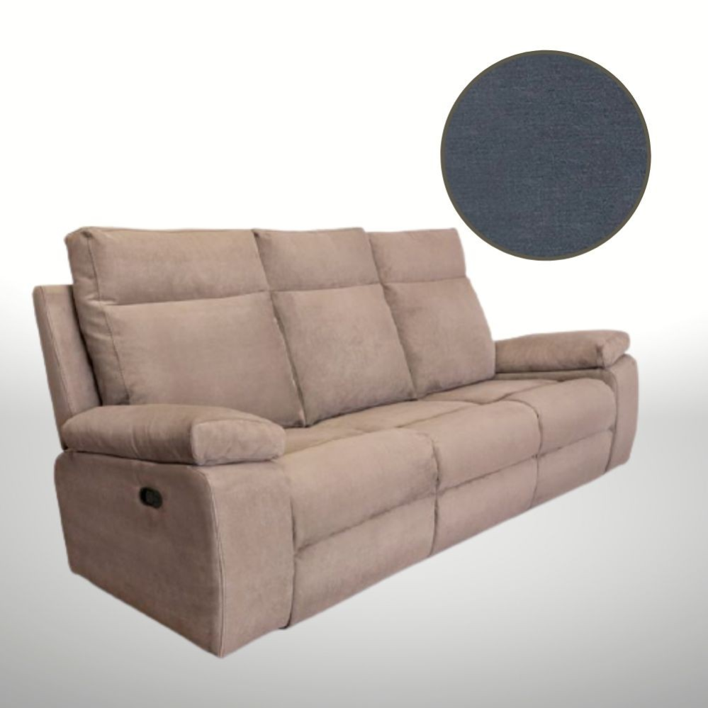 Divano 3+2 Posti SECOLI In Ecopelle Color Crema - Per Soggiorno E Sala