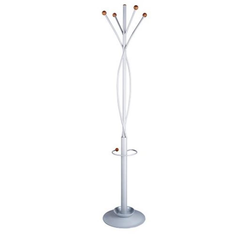 Portaombrelli DRW In Similpelle Color Argento - Design Moderno Con Contenitore Raccogli Acqua, Dimensioni 21x21x56 Cm - 2