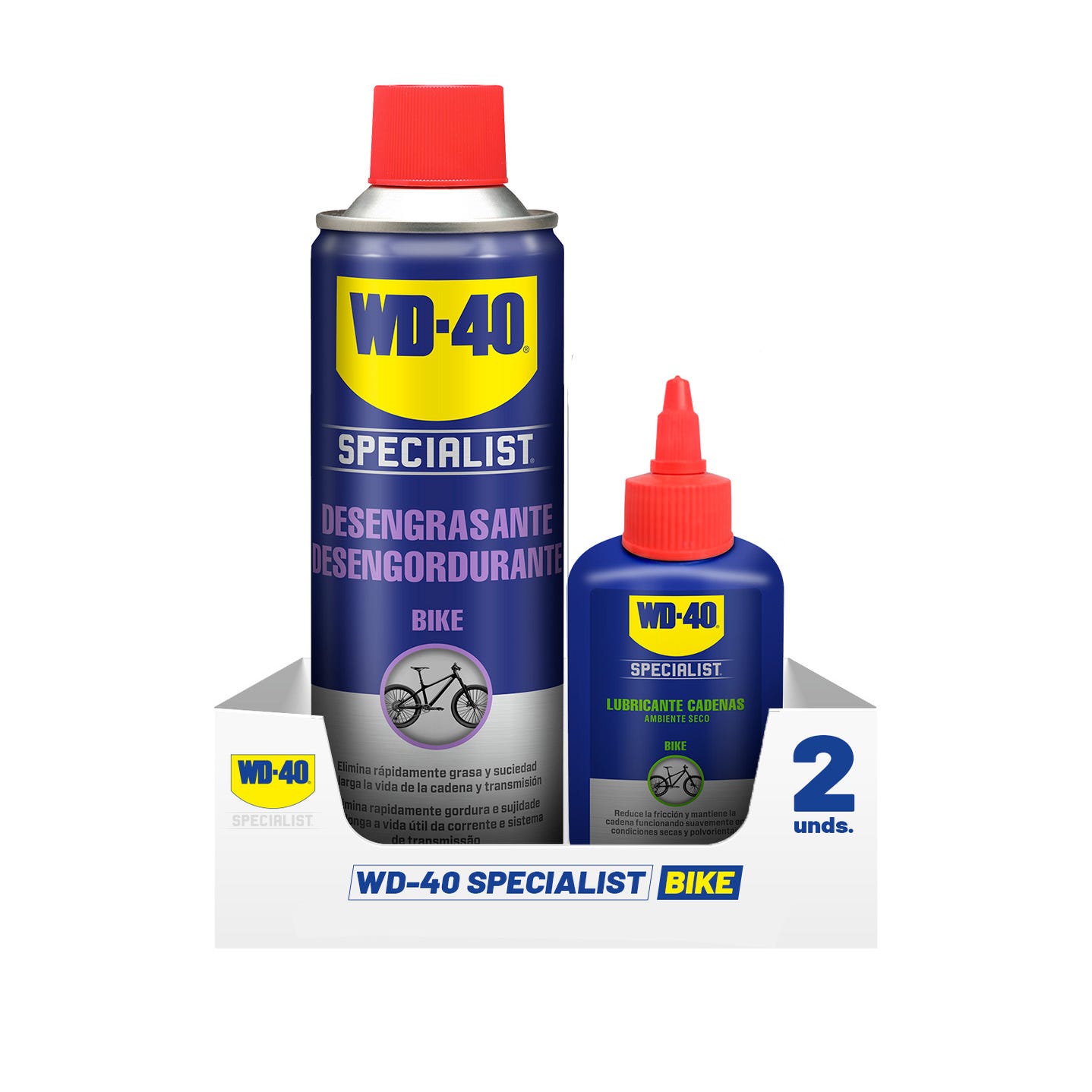 WD40 Bipack Specialist Desengrasante + Lubricante Cadenas Seco