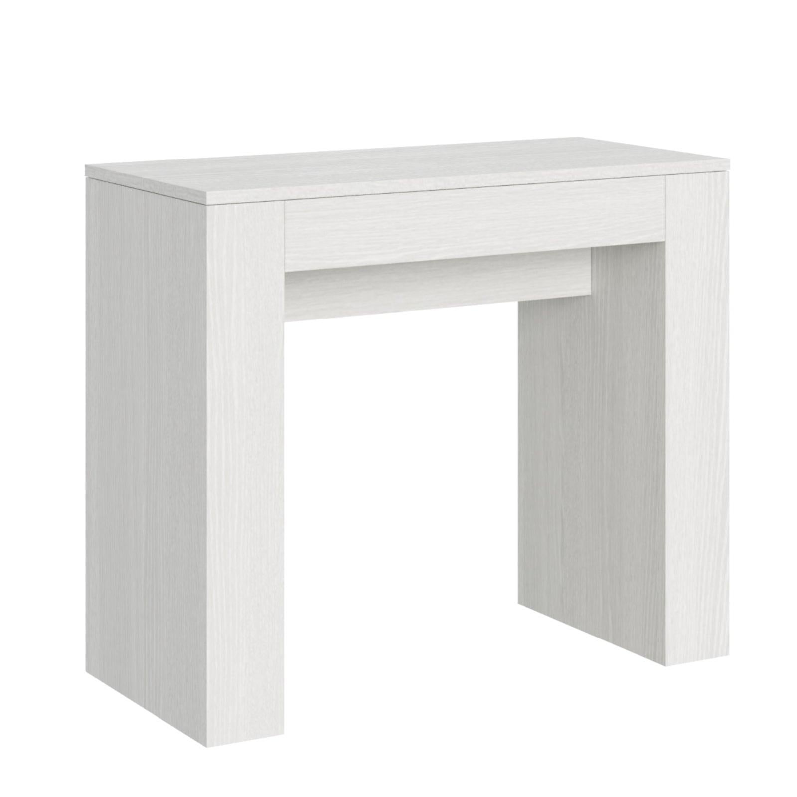 Tavolo allungabile rotondo salvaspazio 6-8 posti 110/158x110cm legno
