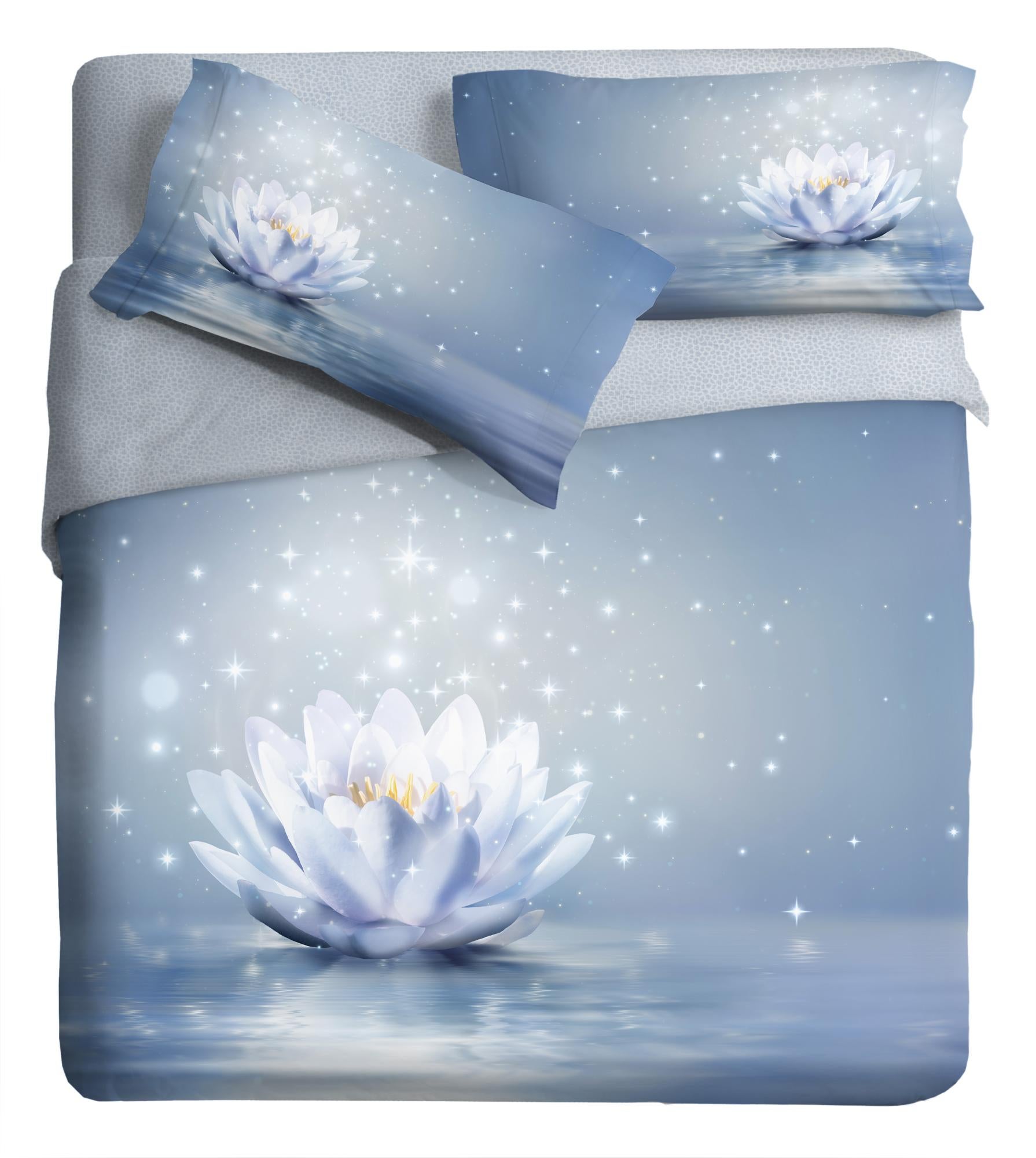 HMLTD Set Copripiumino 3D Gufo Con Farfalle E Fiori - Singolo (140x200cm) Morbido Microfibra
