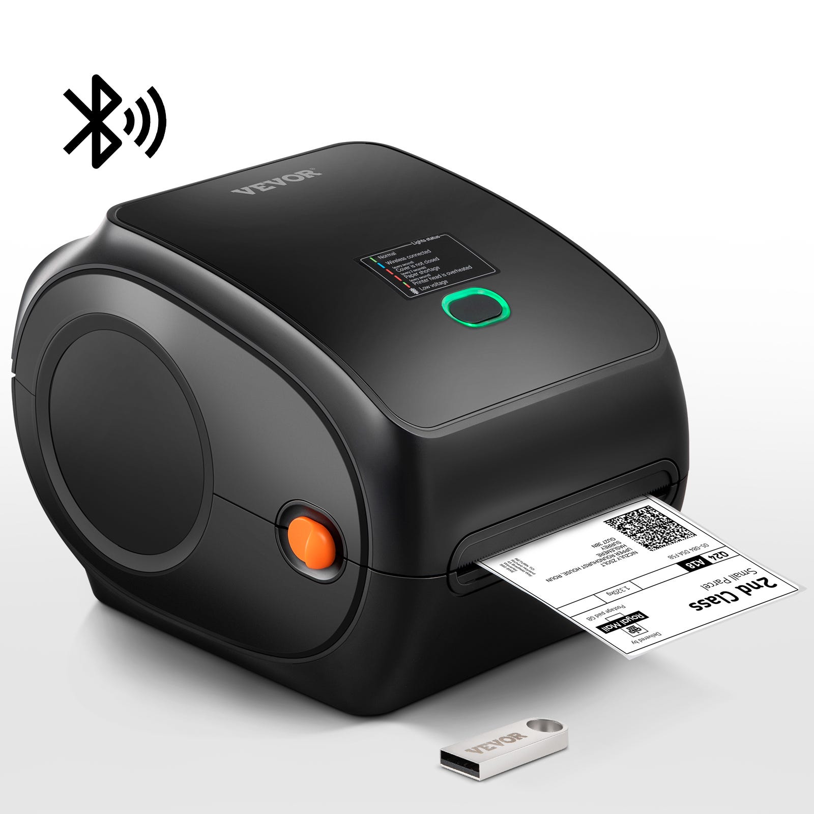VEVOR Imprimante d'Étiquettes Thermique 4x6 300dpi USB/Bluetooth avec  Détection Auto des Étiquettes //UPS Prise Charge  Windows/IOS/Android