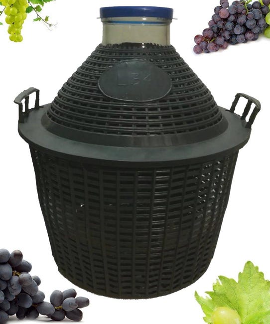 Cesta Fodero Rivestimento In Plastica Per Damigiana 54 Litri, 3 - Foto 6
