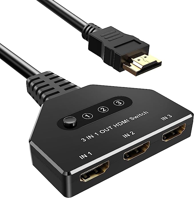 Conmutador HDMI 3 en 1 Techole Compatible con múltiples dispositivos HDMI  TV o monitor Compatible con versiones anteriores
