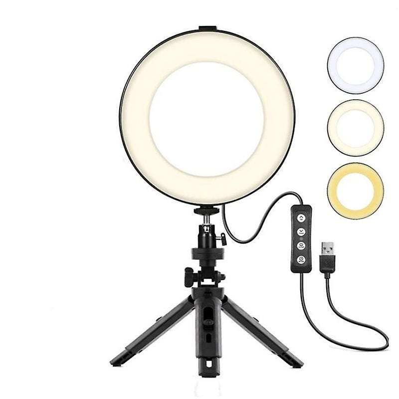 10 Aro de Luz Selfie Trípode, Anillo de Luz LED con Soporte para
