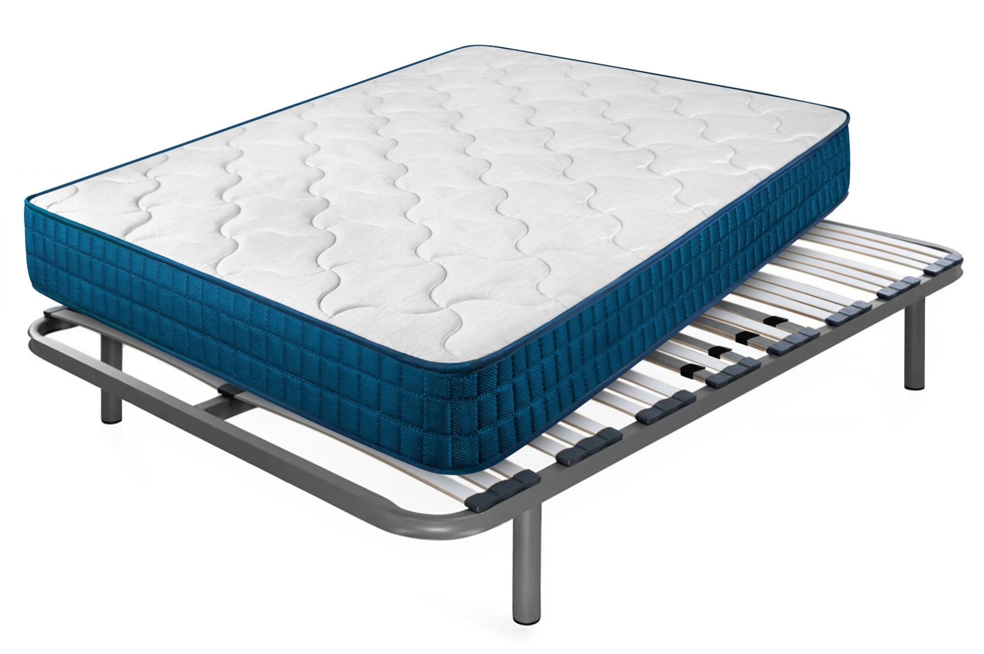 Colchón viscoelástico royal memory + somier apolo | medida: 105x190 cm | con 5 patas de 32 cm